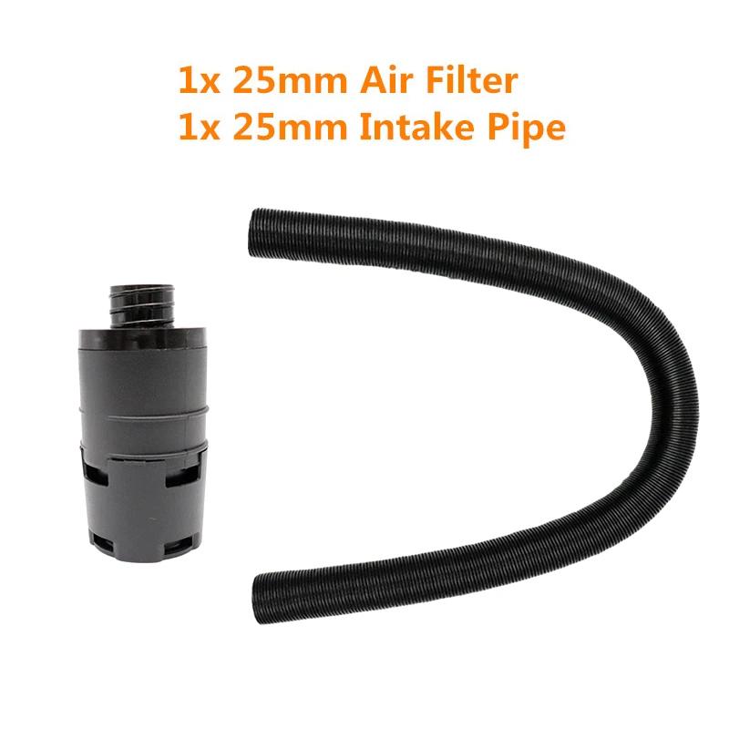 25mm Lufteinlassfilter Schalldämpfer Verbrennungsluftrohr Rohrschelle Autoheizung für Webasto Eberspacher Diesel Standheizung