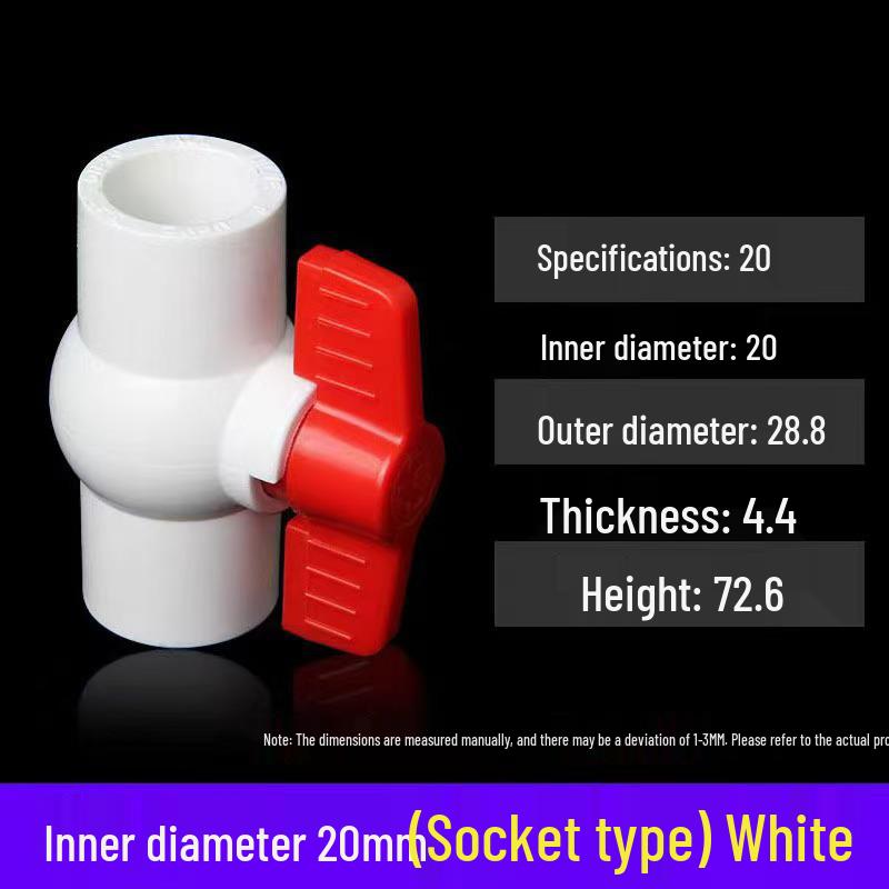 PVC Ball Valve Switch for Water Pipes (Sizes: 20-110mm)