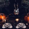 1-10 Stück Halloween Skelett Hand Klaue Scherz Requisite Realistische Knochenhand für Escape Room Kneipendekoration Gruselige Tischdekoration