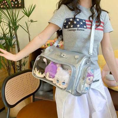 Japanese Transparent Pain Bag Big Appetite New Daily Bar Shoulder Bag Prefectural Style Versatile Student Handbag
