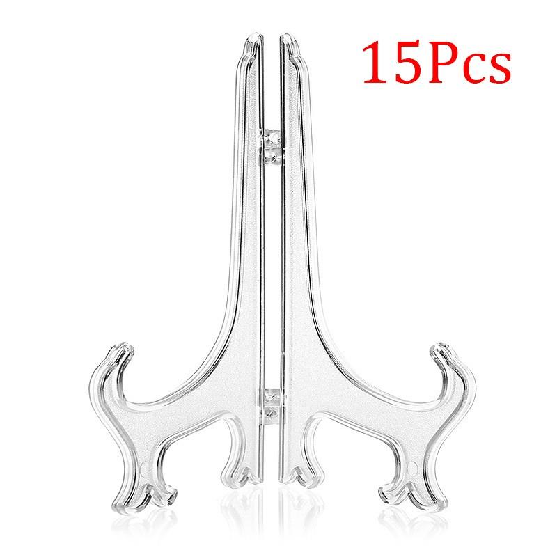 

15 шт. Прозрачная подставка-мольберт для тарелок, подставка для картин, держатели для искусства, рамка, органайзер для наград