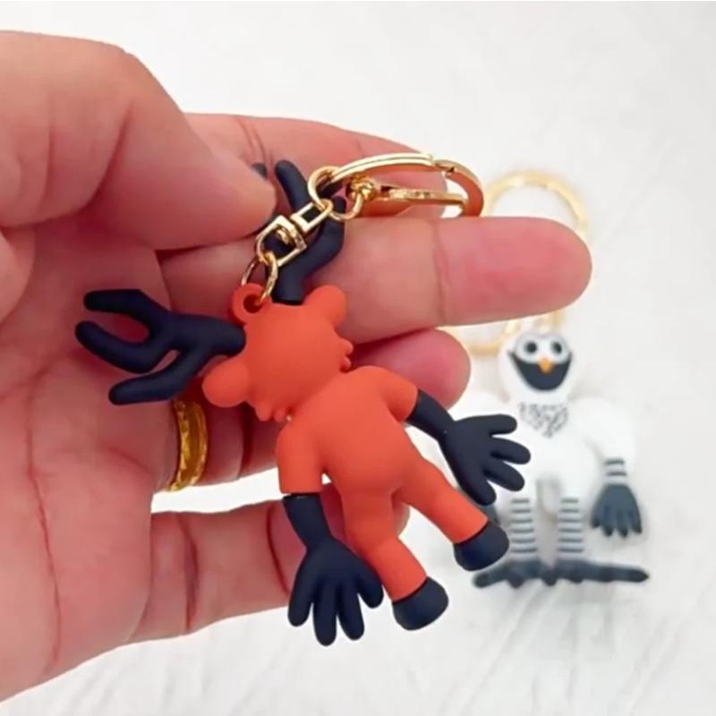 Horror Game 99 Night Forest Deer Keychain Figure Handmade Animal Deer Owl Toy Bag Pendant Fan Children's Birthday Christmas Gift