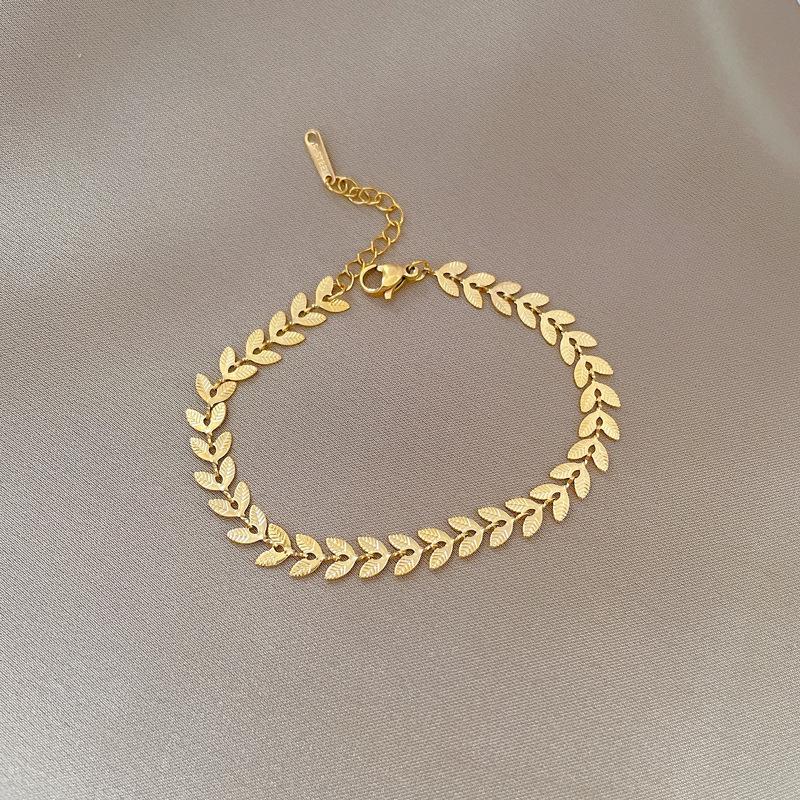 Dongmen Personalized Minimalist Wind Leaf Personalized Chain Bracelet Female Retro Girlfriend