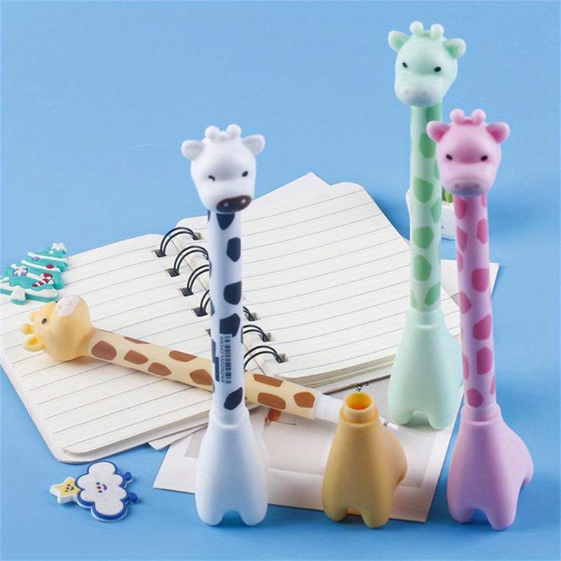 12Pcs 0.5mm Standing Giraffe Pen Pretty Aesthetic Funny Giraffe Gel Pen 0.38mm Creative Cute Writing Pen School Office Supply