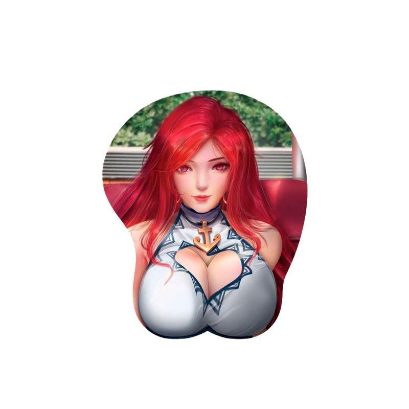 G05 Anime Beauty Poggiapolsi Mouse Pad in Silicone 3D - Confortevole, Morbido e Design Ispirato ai Cartoni Animati