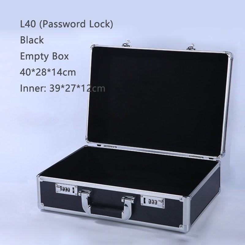Handheld Tool Box with Lock Portable Aluminum Carry Case Password Safety Equipment Instrument Storage Travel