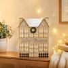 Wooden House Christmas Advent Calendar, Countdown To Christmas Gift Box, Refillable Xmas Countdown House Desktop Decoration