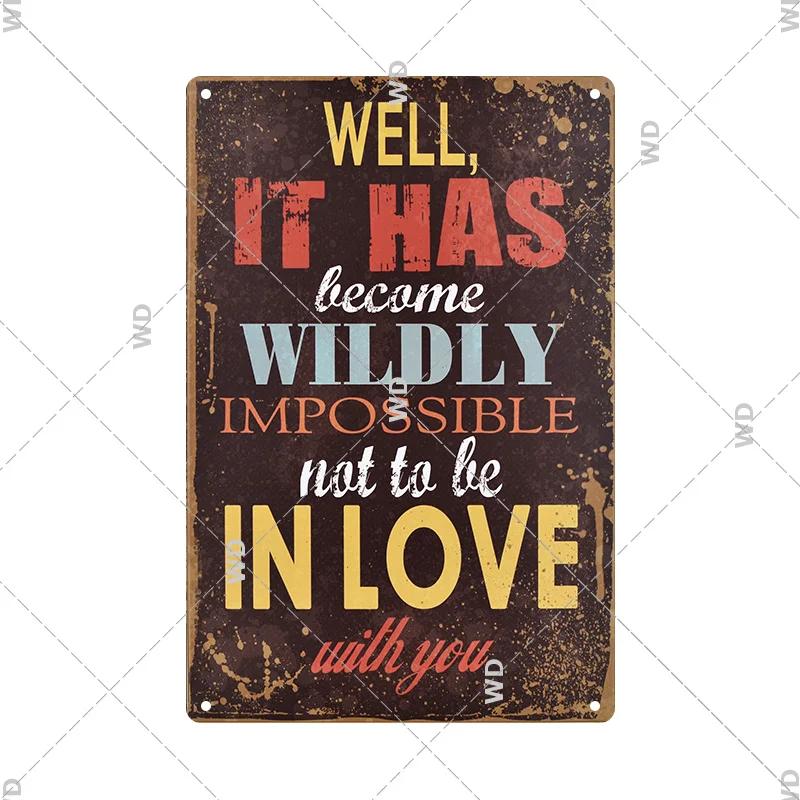 Retro Life Love Family Sentence Slogan Metal Tin Sign Vintage Metal Plaque Metal Wall Poster For Home Shop CoffeeWall Decor