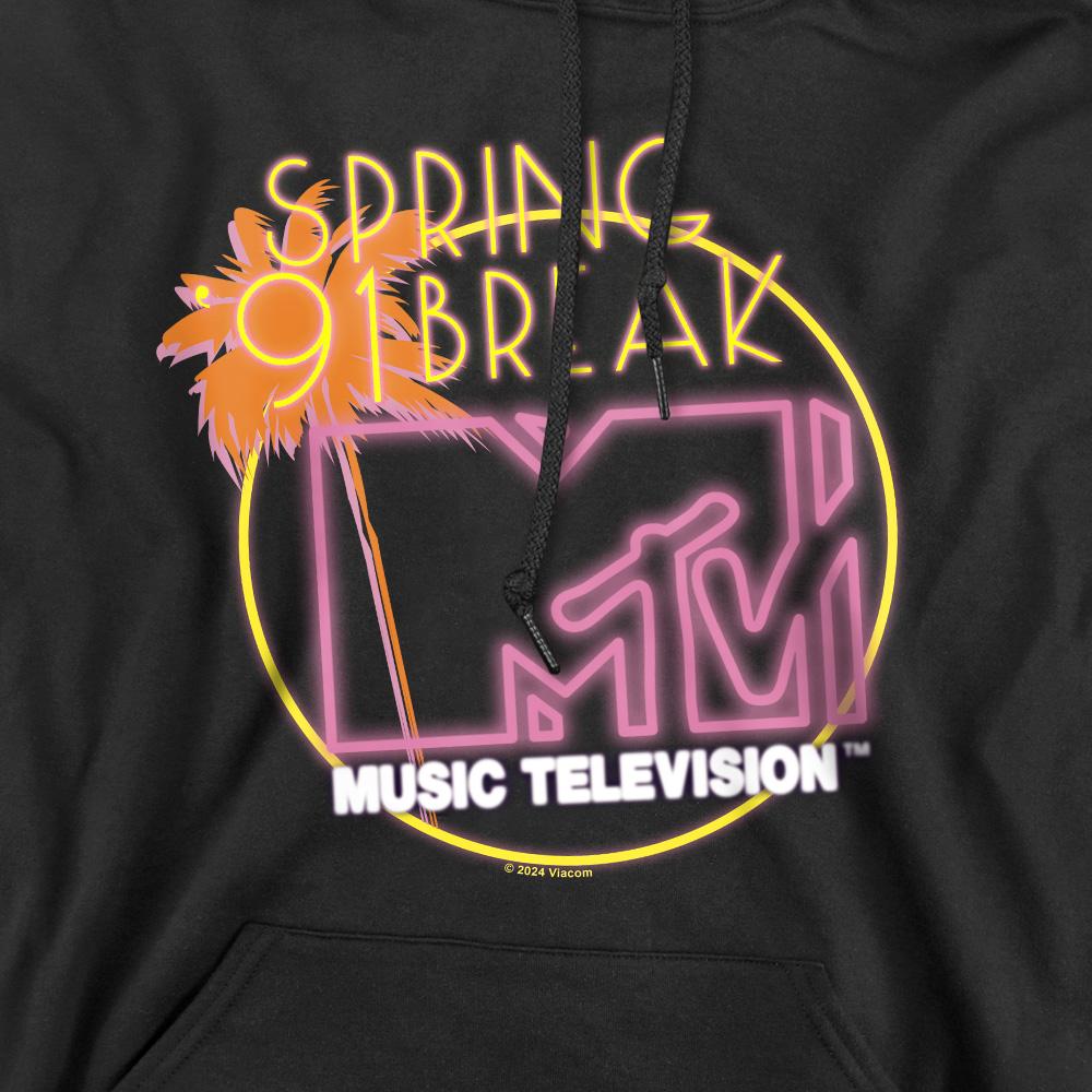 MTV Mens Spring Break '91 Neon Sign Hoodie