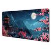 Romantic Cherry Blossom Theme Mouse Pad Desk Mat with Stitched Edges Natural Rubber Base Pc Accessories Game Mat Decorative Pad
