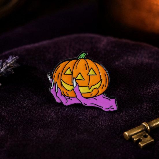 Halloween Cartoon Ghost Brooch, Spooky Pumpkin Tombstone Lapel Pin, Clothes Backpack Bag Decoration Accessories, Holiday Party Gift