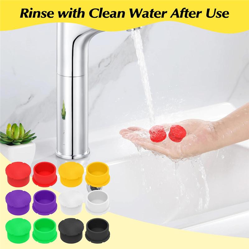 A96I-Protective Vial Caps- 12 Pack 3Ml Glass Vials 6 Assorted Colors, Leak-Proof Dust-Resistant Lids Cover For Flip Off Caps