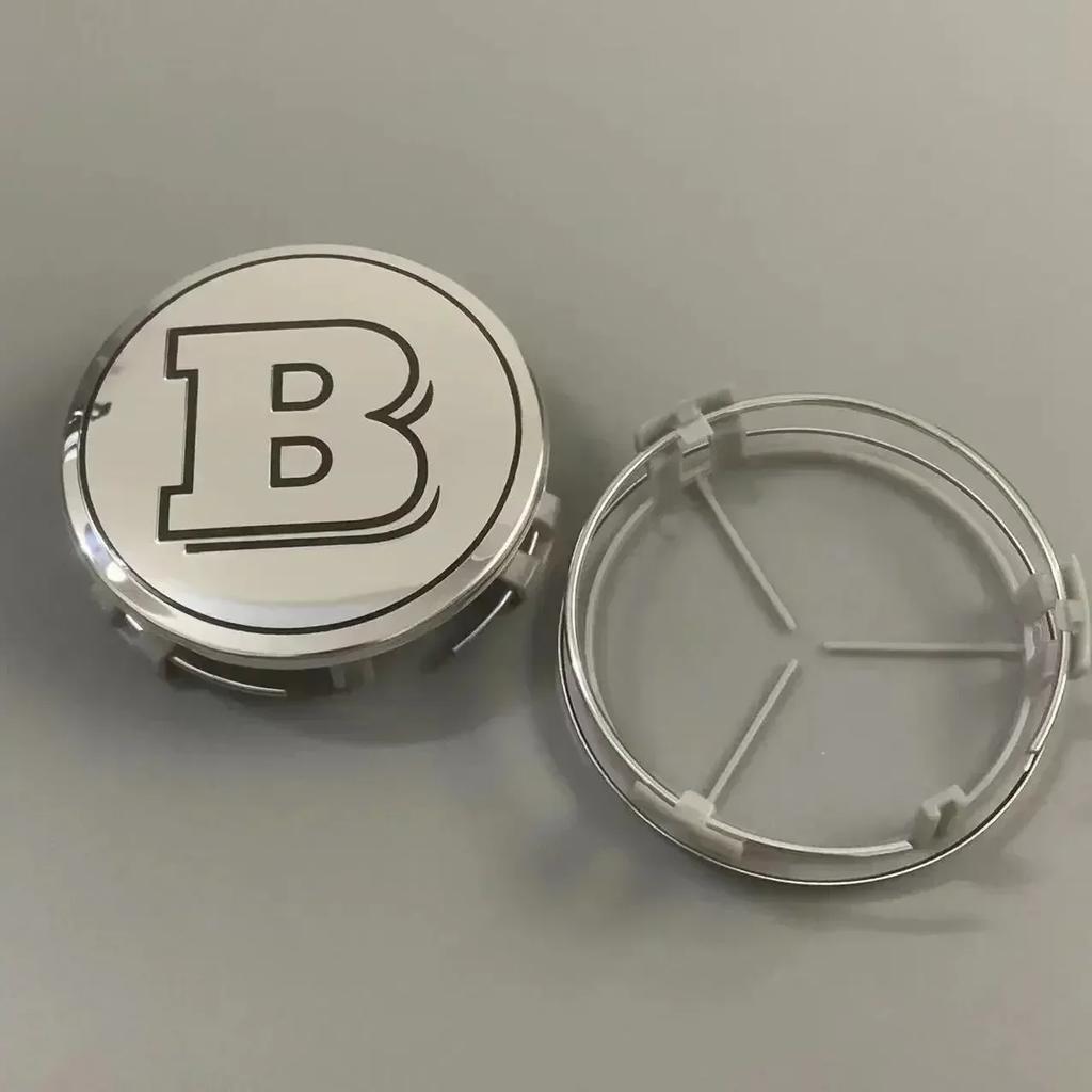 2025 Hot For Mercedes Benz Mercedes Benz 75mm Black and Silver AMG Hubcap Center Cap Upgrade Wheel Hub Cover