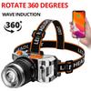 Led Sensor Headlamp Camping Search Light Head Flashlight Rechargeable Powerful Head Lamp Front Lanterns Headlights