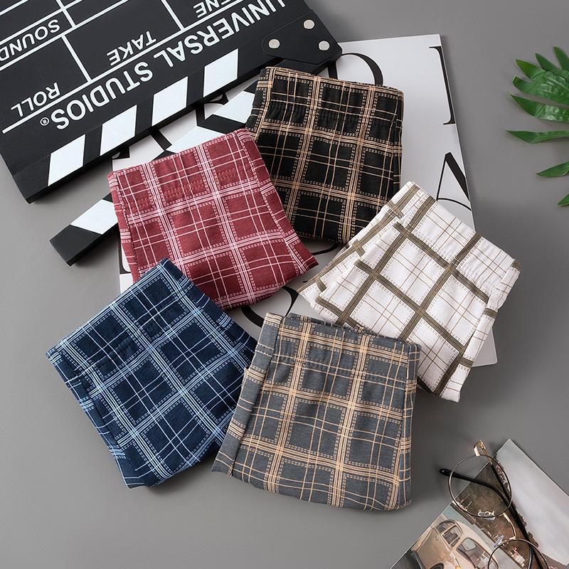 Large Size Men Fall New Trend Personality Plingham Cotton Comfortable Breathable Flat Angle Underwear