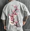 Harajuku Painting Cherry Blossoms 3D Print Breatha Quickdry Men's Women's Same T-shirt Outdoor Leisure Y2K Parent-child Clothing