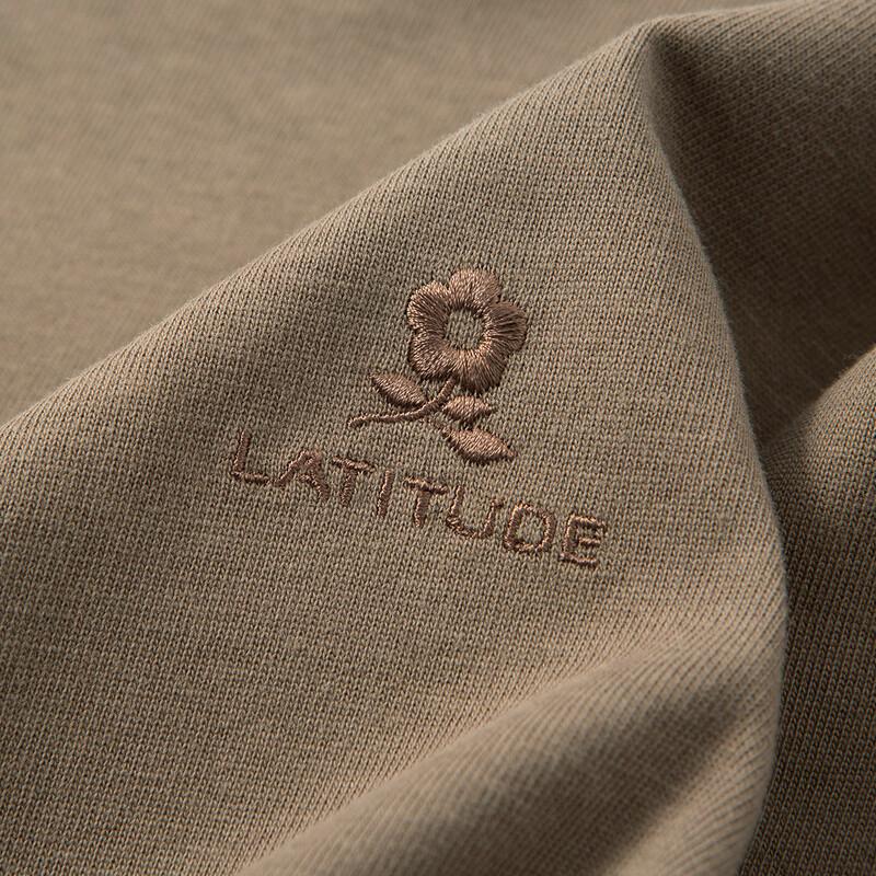 MONTAGUT Men's 100% Cotton Crew Neck Long Sleeve T-Shirt