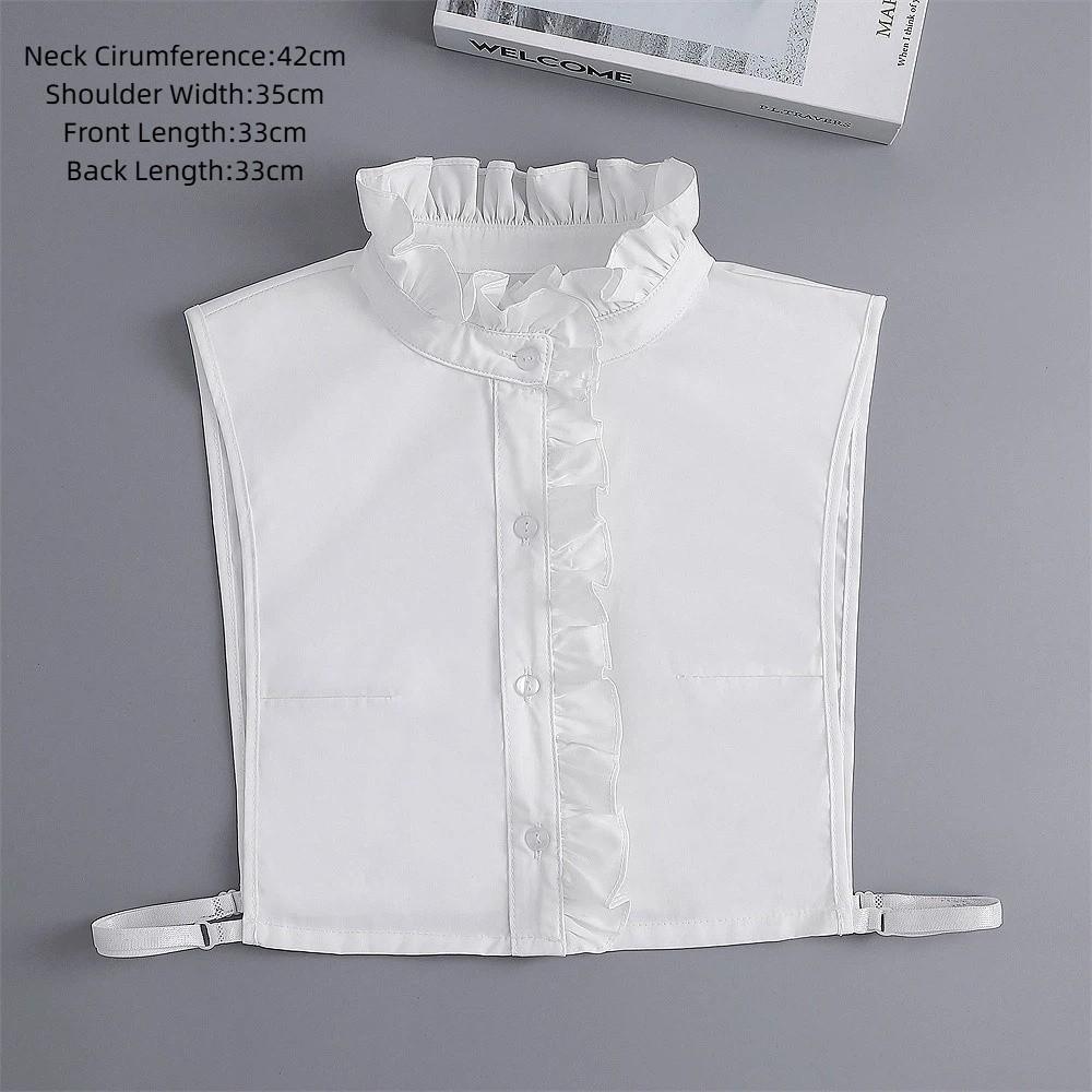Detachable Fake Collar White Black Stand Collar Vintage Removable Half Shirt  Women