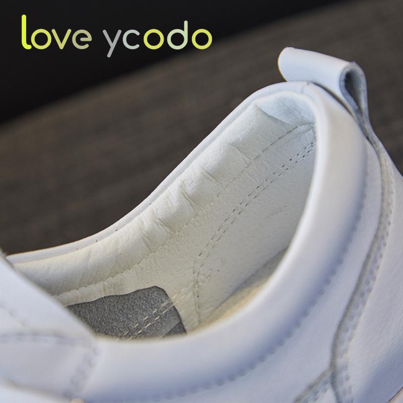 Spring and Autumn Leather Women's Shoes Flat Large Size Leather Sports Casual Loafers