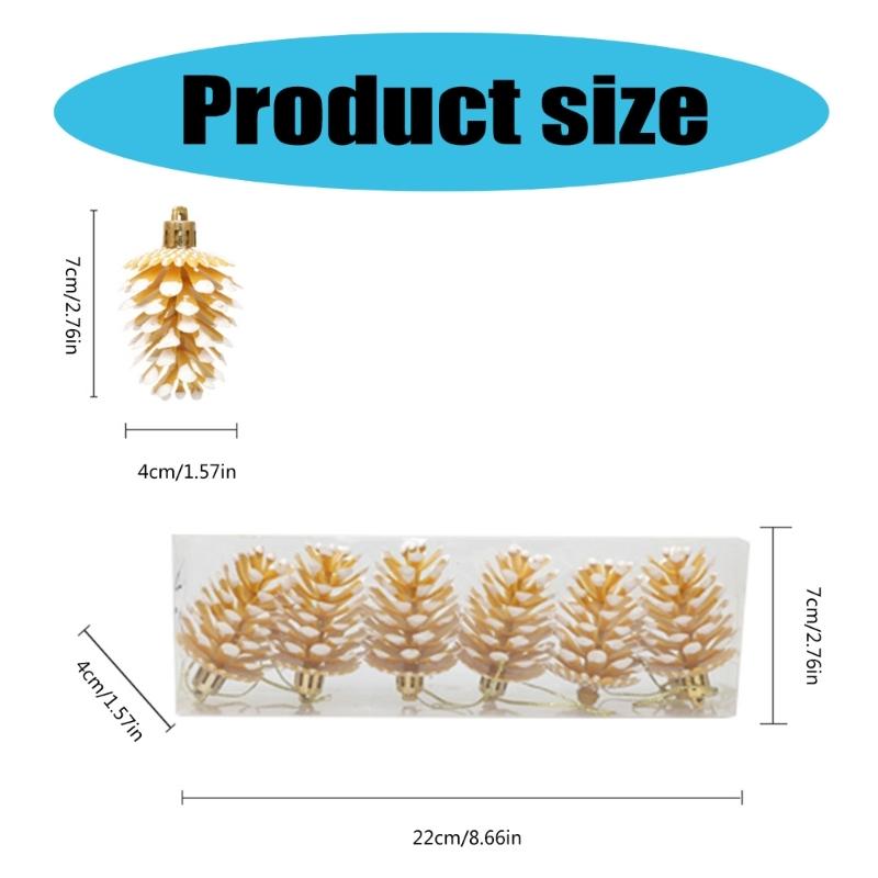 Set of 10 Realistic Pine Cone Hanging Accent Distinctive Pine Cone Christmas Decorations for Home Hanging Pendant