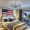 8-Light Black French Industrial Retro Chandelier for Living, Dining, Bedroom