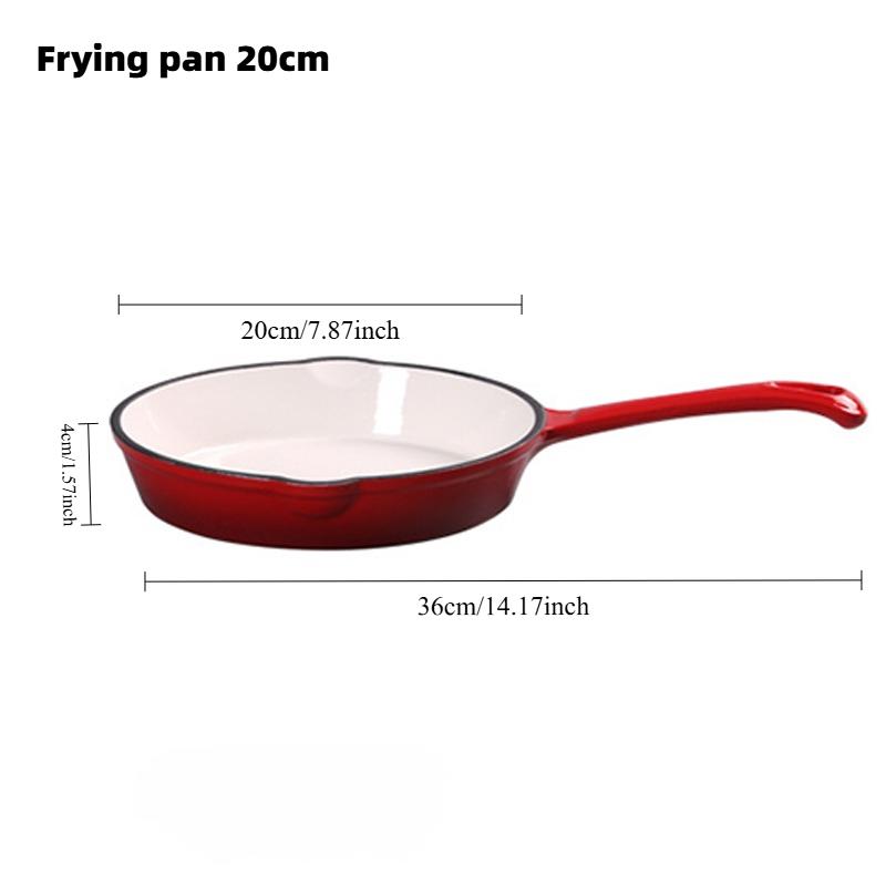 Enameled Dutch Oven Pot with Lid 5L Enamel Soup Pot Soup Cooking Pot Cast Iron Dutch Oven with Dual Handles for Bread Baking