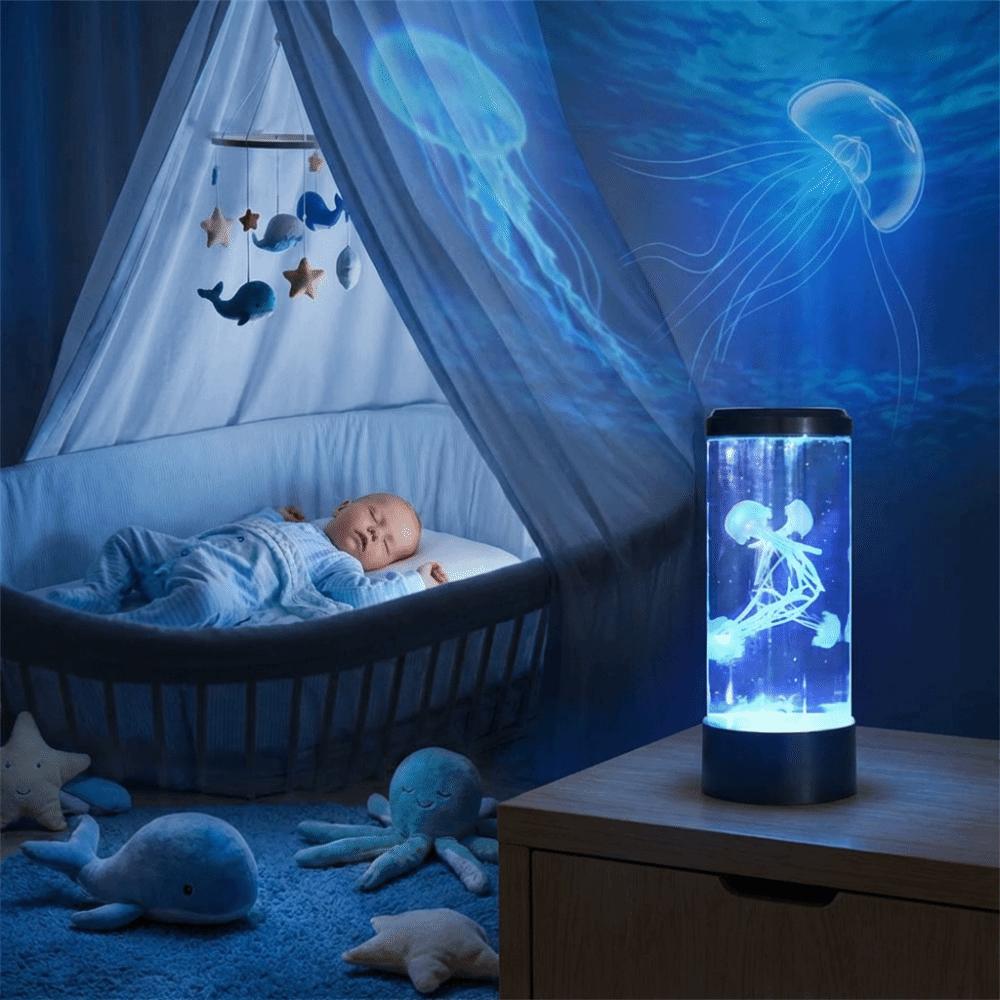 7-Color Changing Fantasy Aquarium Lamps USB Desktop Ornament Jellyfish Lava Lamp  Kids Gifts