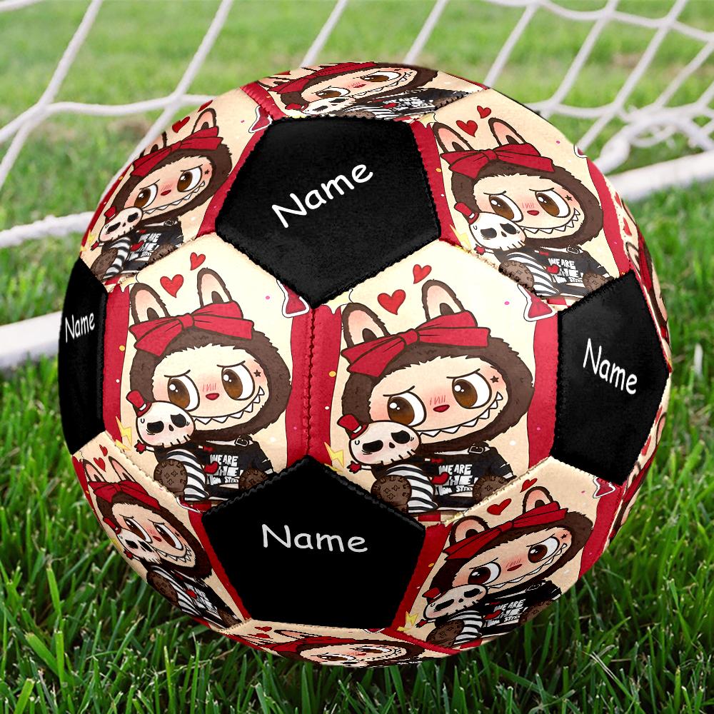 Custom Name Labubu Theme Size 5 Soccer Ball, Suitable for Both Indoor and Outdoor Matches, a Gift Suitable for Everyone.