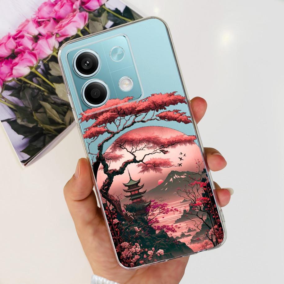 For Xiaomi Redmi Note 13 2024 Case Fashion Flower Soft Phone Case For Xiaomi Redmi Note 13 5G Soft Fundas Bumper Note13 4G Coque