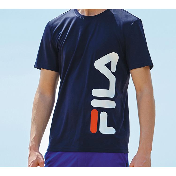 New FILA Set-in Sleeve T-Shirt Men's Legend Blue F11M028163FNV