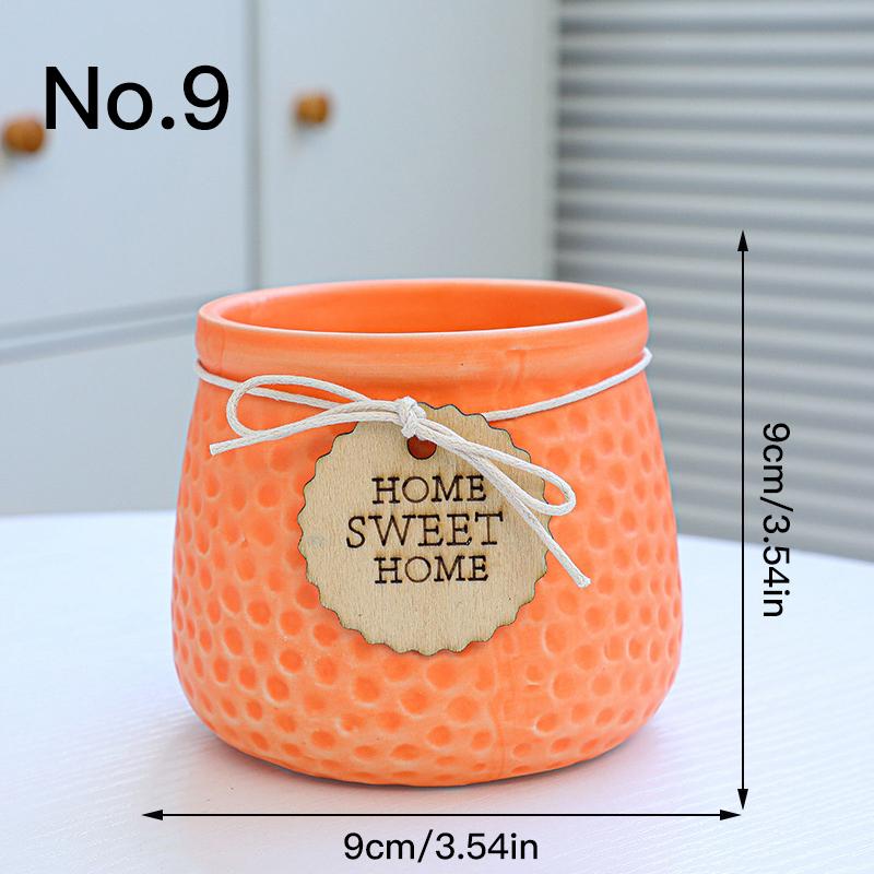 Ceramic Colorful Flower Pot Succulent Pot Plant Pot Planter Bonsai Home Decor Garden Decoration Desktop Ornaments
