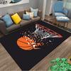 Basketball Hoop and Ball Shatter Design Carpet for Bedroom Decor Suitable for use as an anti-slip for living room bedroom sofas