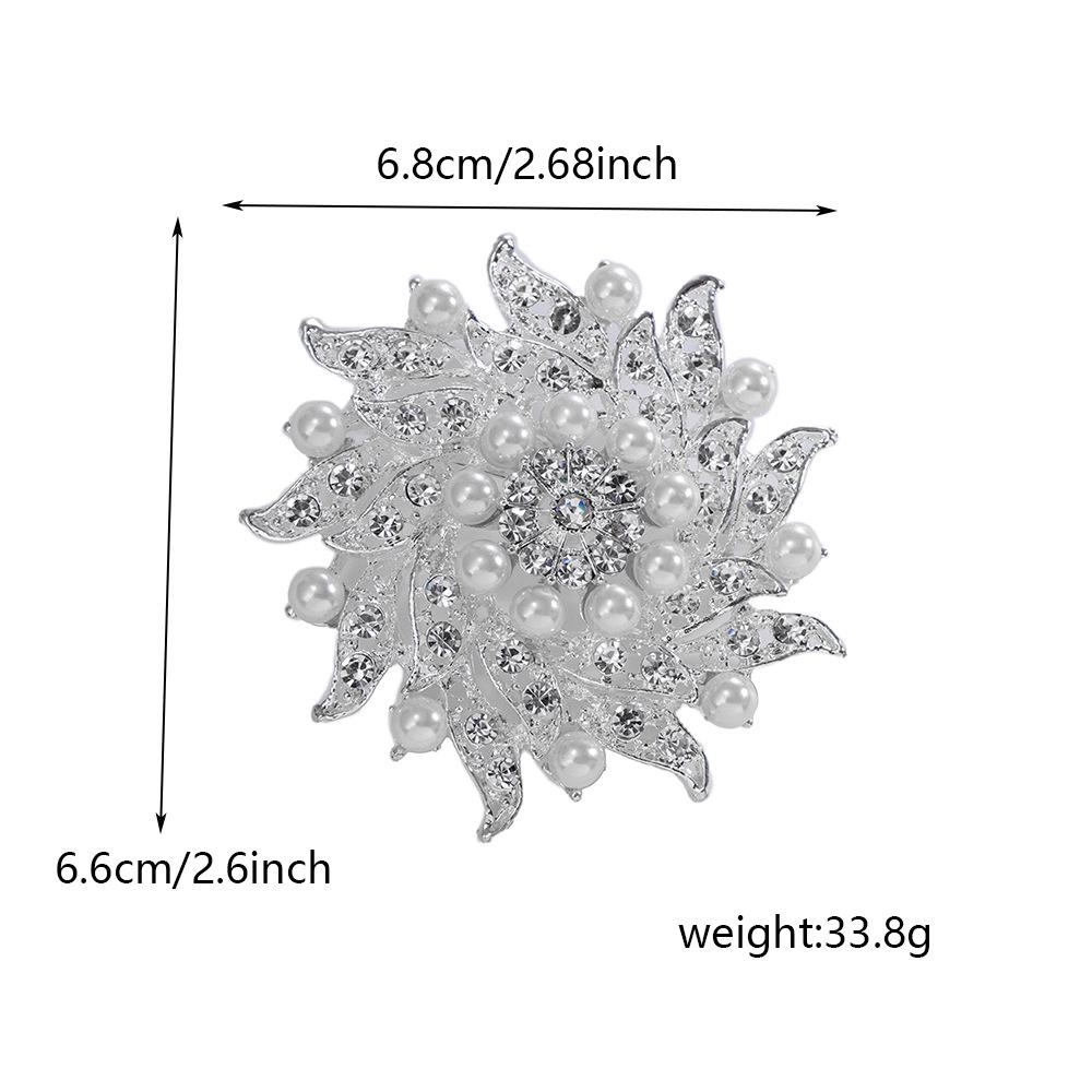 

Элегантная брошь из сплава со стразами - Универсальная европейская и американская корейская модная булавка серебряный