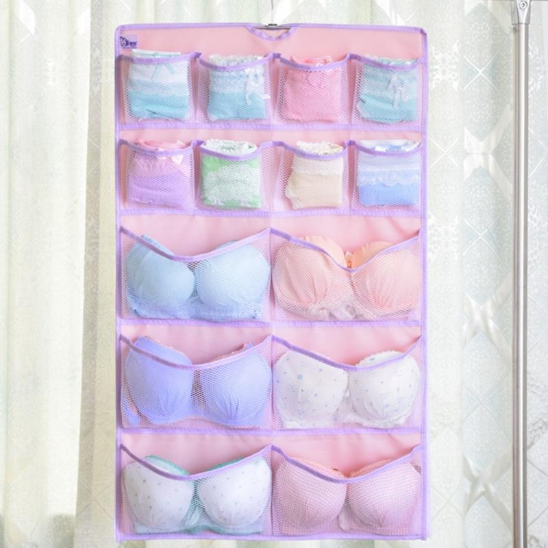 Closet Hanging Organizer for Bra Underwear Underpants Socks Hanging Bra Organizer Wardrobe Hanging Storage Bag