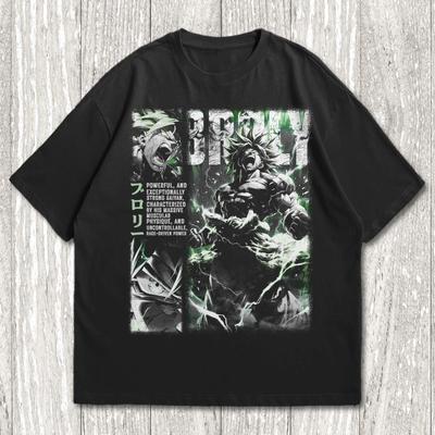 Dragon Ball Z T-Shirt, Broly Anime Manga Modern, DBZ Black Shirt
