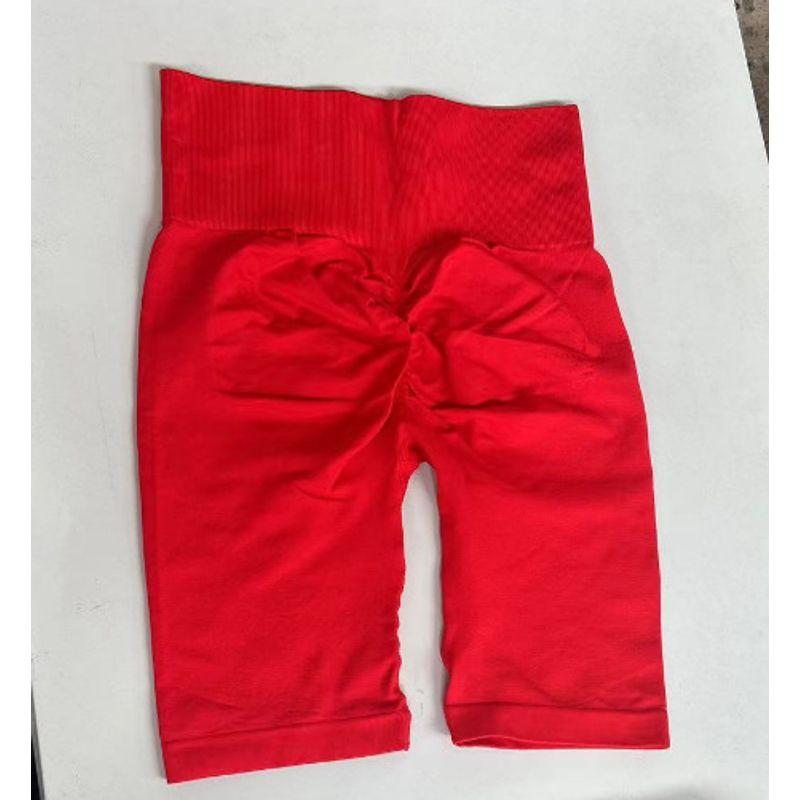 

Fashion No Embarrassment Line Sexy Yoga Pants Women s Tight Stretch Sports Pants Quick-Drying Cycling Fifth Pants Fitness Pants Red XL