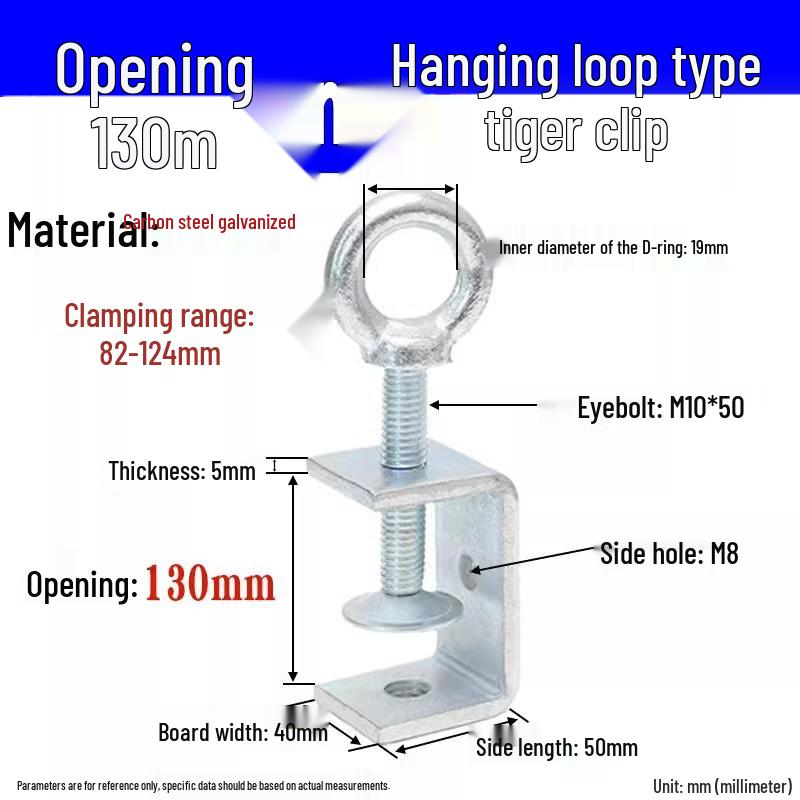 304 Stainless Steel U-Clamp Tiger Clamp with Hand-Tightened Eyebolt