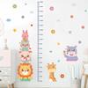 Little Animals Flowers Clouds Height Chart Wall Sticker Kids Room Living Room Wall Decoration Growth Ruler