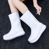 Fashion New Brand Women Rain Boots PVC High Quality Fashion Knee High Boot Platform Big Size 41 Round Toe Luxury Men Long Boot