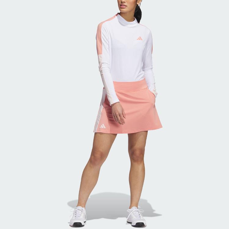 Adidas Made With Nature Golf Skort Color Block Logo A-Line Casual Skirt Women Skirts Brown IL9539