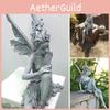 Captivante Statue de Fée Tudor et Turek Design Coloré en Résine Idéale Pour les Accents de Maison