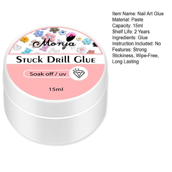 15ml Nail Patch Gel Safe Ingredients Removable Strong Stickiness Transparent Quick Dry Extend Nails Portable Nail Art Patch Gel Manicure Gummy