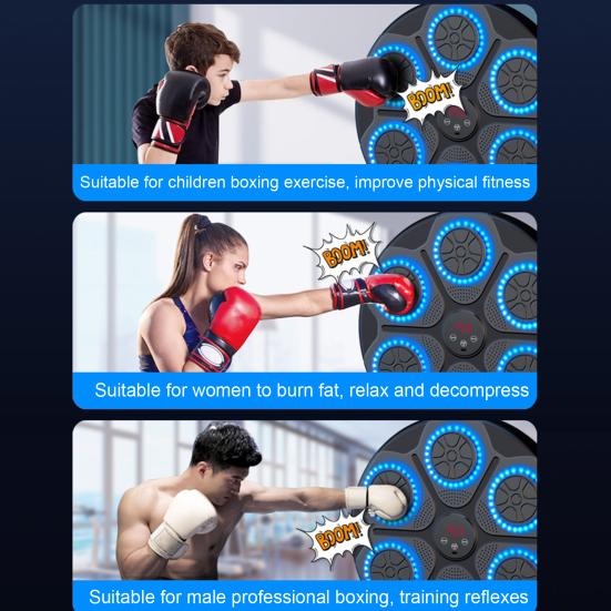 Music Boxing Machine Wall Mounted Smart Bluetooth-compatible Punching Target Pad Focus Agility