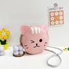Childrens Cute Cat Pattern Pu Material Small Wallet With Snap Closure For Girls
