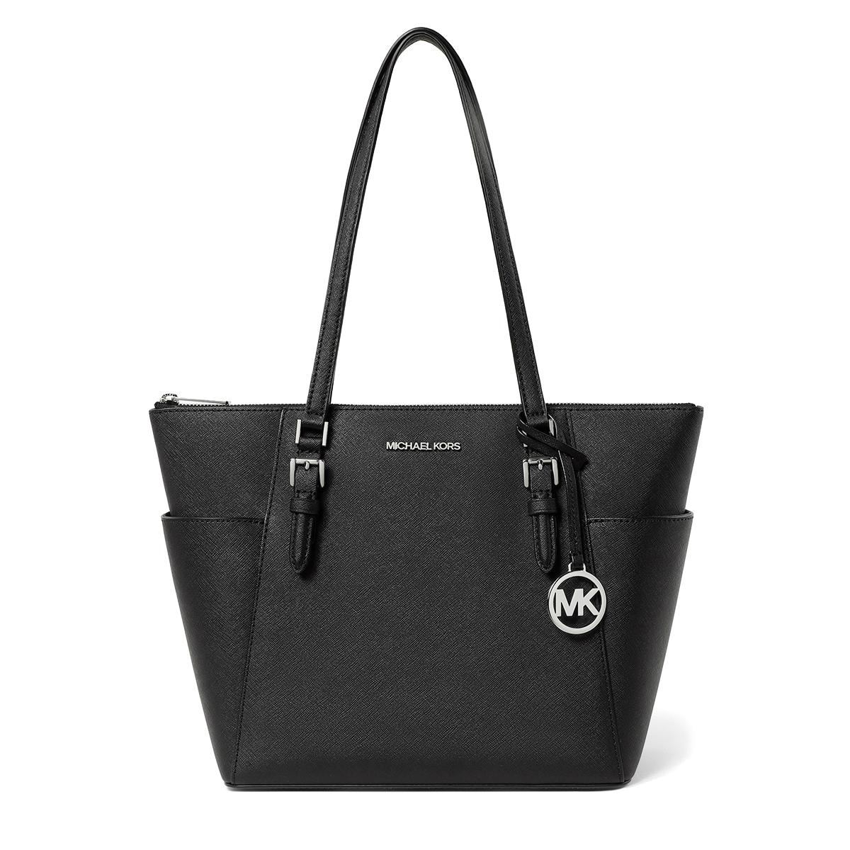 

Michael Kors Charlotte Letter Logo Pendant Multifunctional Classic Tote Bag Women tote bag Black 35F0SCFT3L-001 Basic Set (Bag+Dust Bag)