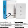 WiFi Doodle Smart Touch Wall Switch, Alexa-Compatible, US Standard, Timer Function, 1/2/3 Gang Options
