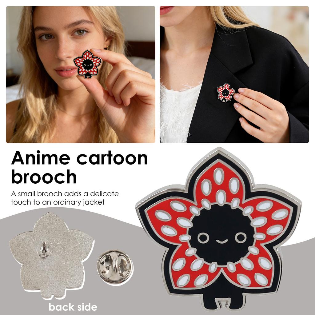 Cute Flower Alloy Plated Lapel Pin - Electroplating Craftsmanship Badge For Clothing, Backpack & Accessory Decoration