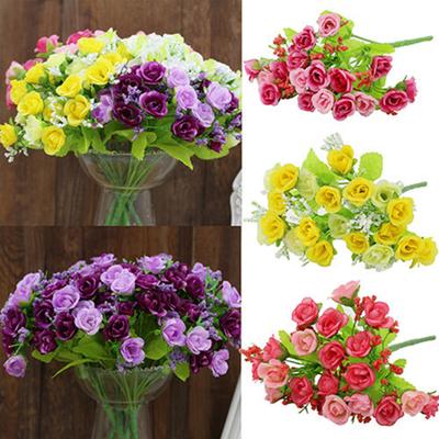 1 Blumenstrauß mit 21 Köpfen, künstliche Rose, für Hochzeit, Party, Zuhause, Wohnzimmer, Dekoration