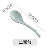 Ceramic Large Soup Spoon Long Handle Serving Spoon Porridge Ladle Home Kitchen Dinnerware 1pc