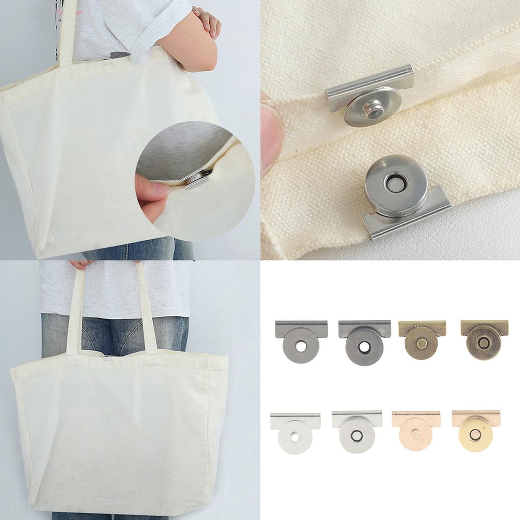 10pcs Strong Magnetic Snap Closures For Bags Secure Electroplate Color Magnetic Clasp For Handbags Backpacks And Wallets